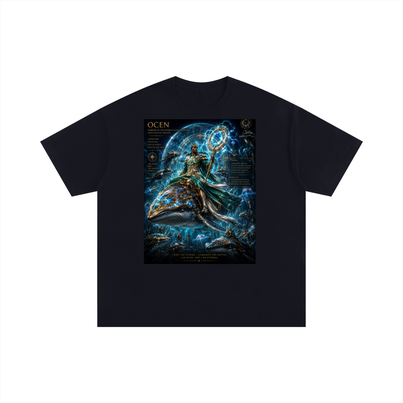 Ocen — Intergalactic Sea Warrior of Planet Nuryama | Unisex Oversized T-Shirt