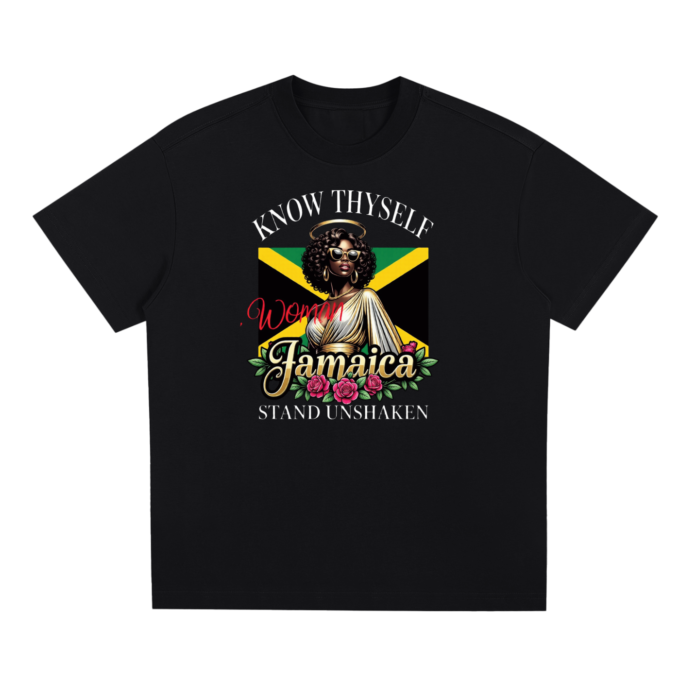 Know Thyself, Stand Unshaken | Jamaica Woman Sorona Cooling T-Shirt