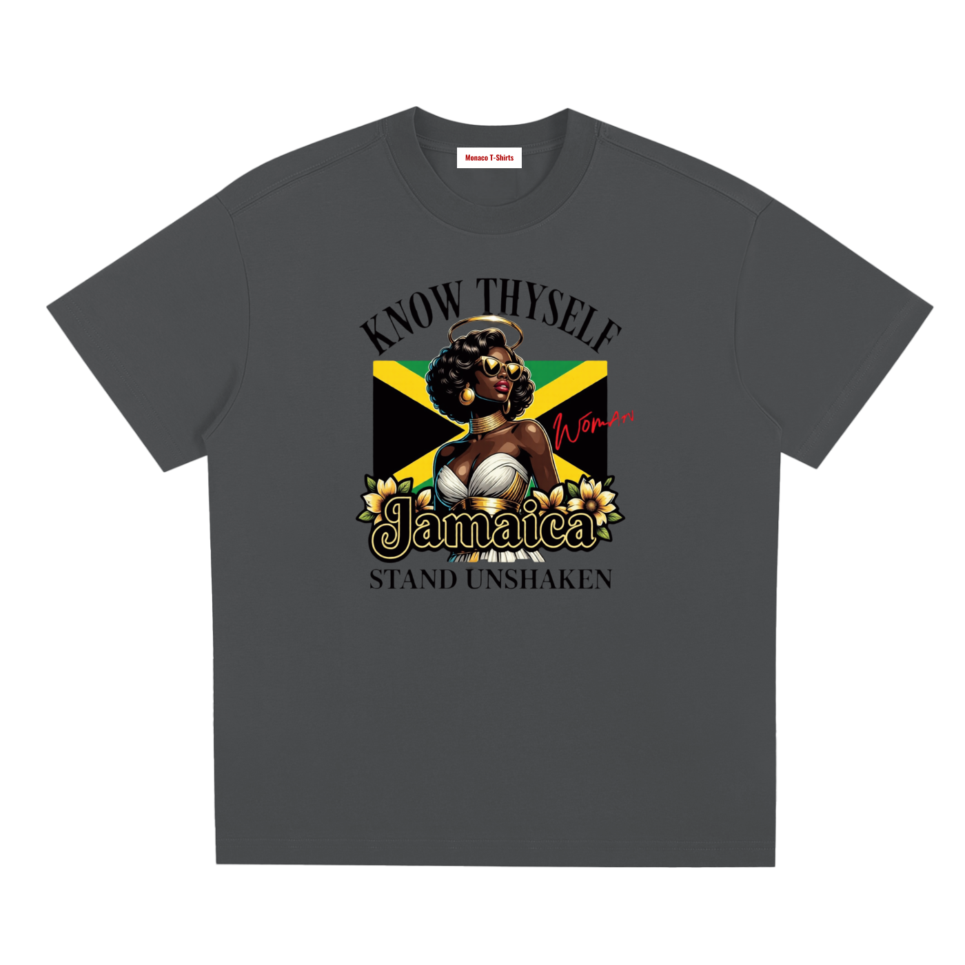 Know Thyself, Stand Unshaken | Jamaica Woman Sorona T-Shirt