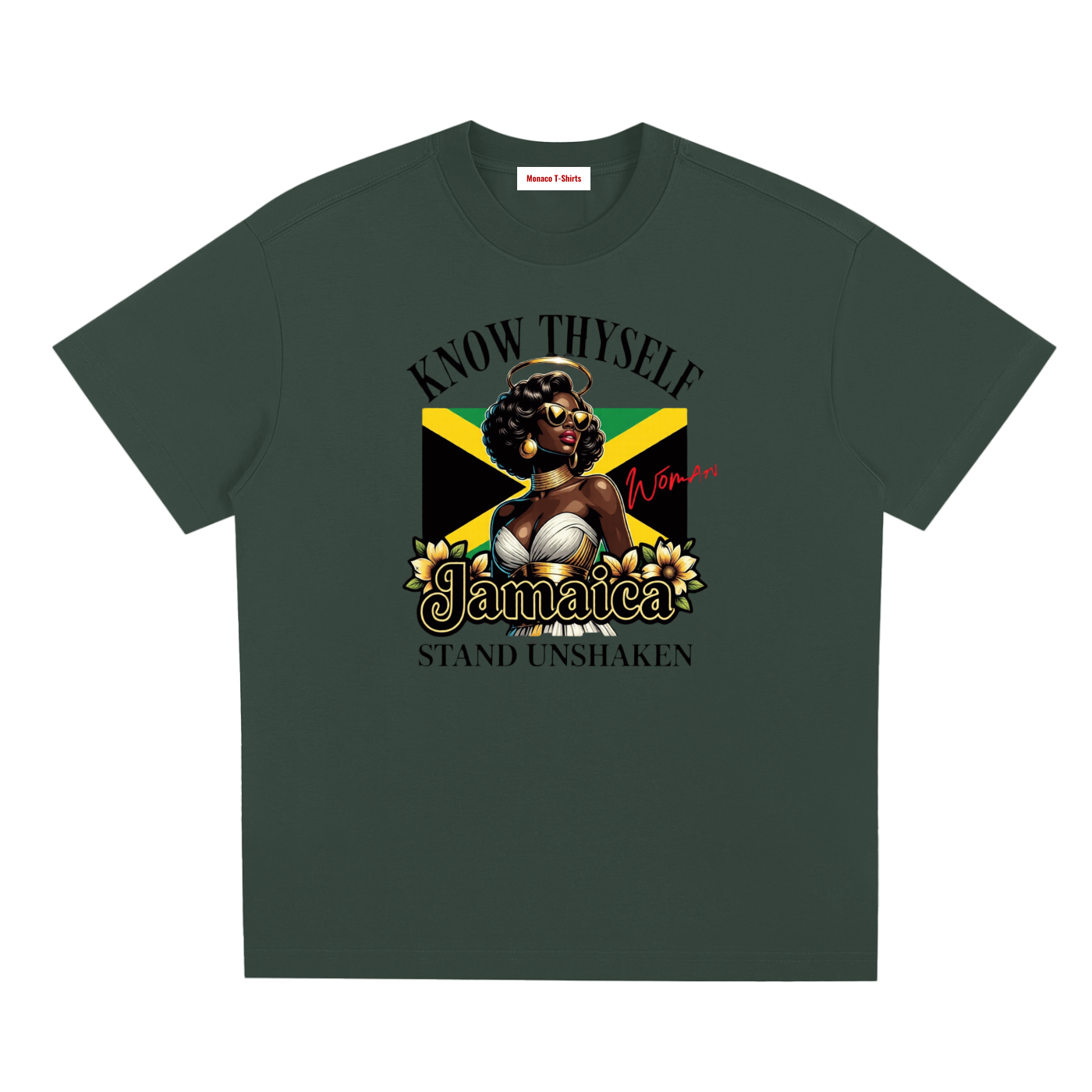 Know Thyself, Stand Unshaken | Jamaica Woman Sorona T-Shirt