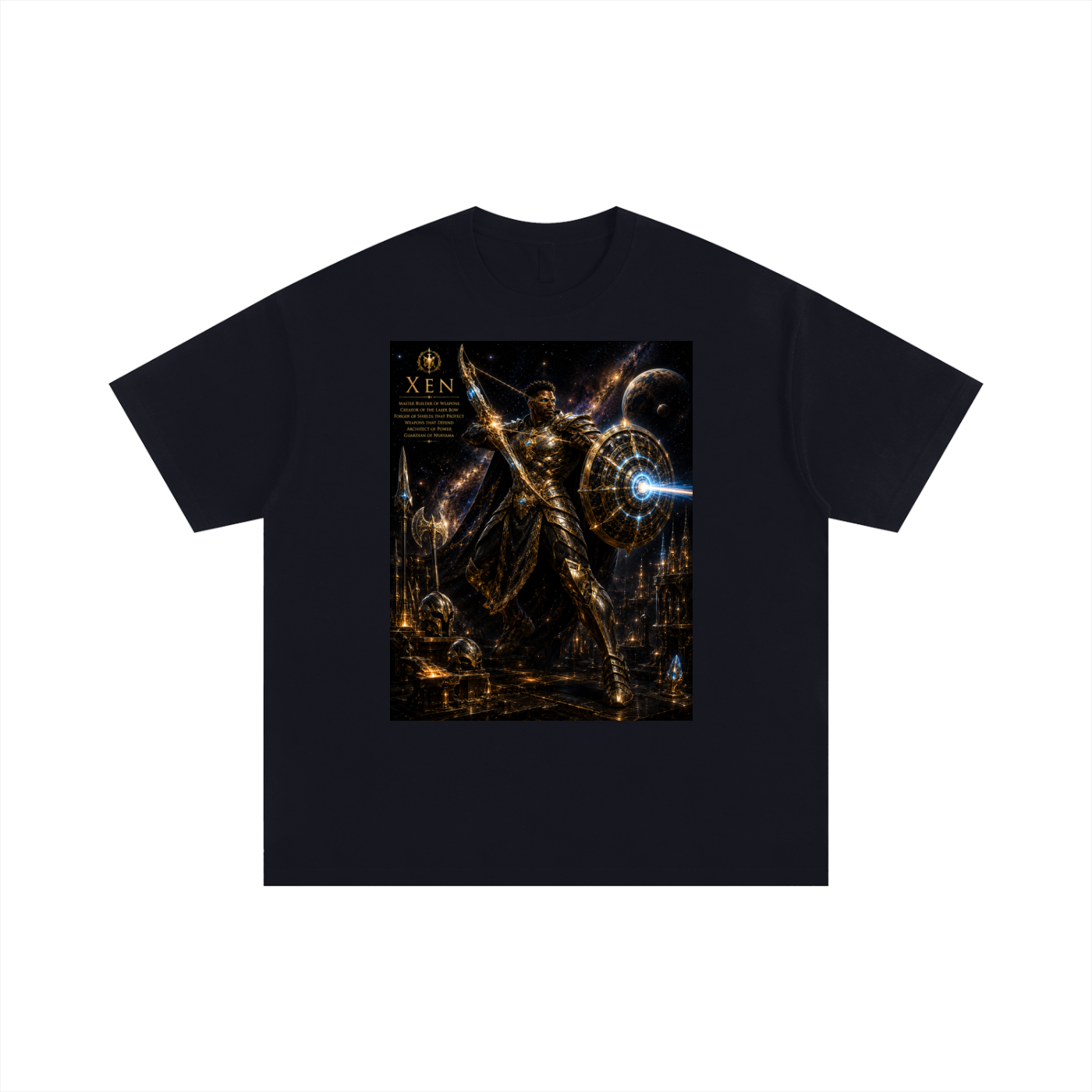 Xen — Warrior Master Builder of Planet Nuryama | Unisex Oversized T-Shirt