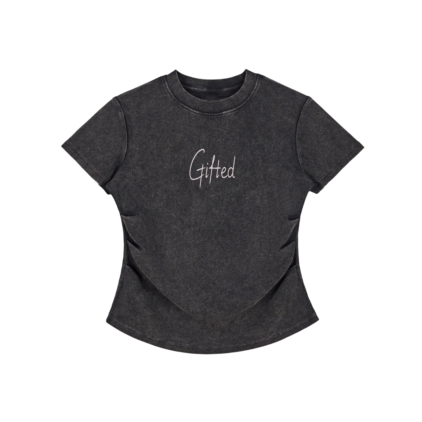 Vintage Washed Bodycon Cotton T-Shirt