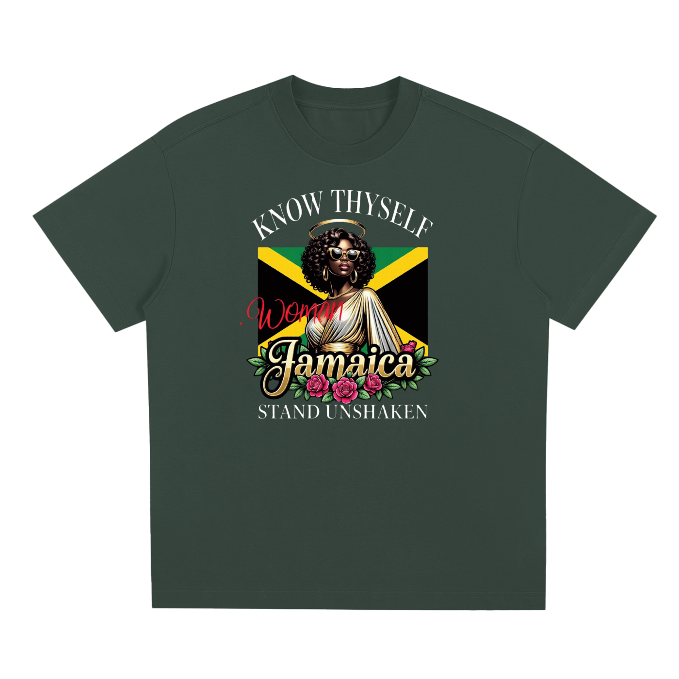 Know Thyself, Stand Unshaken | Jamaica Woman Sorona Cooling T-Shirt
