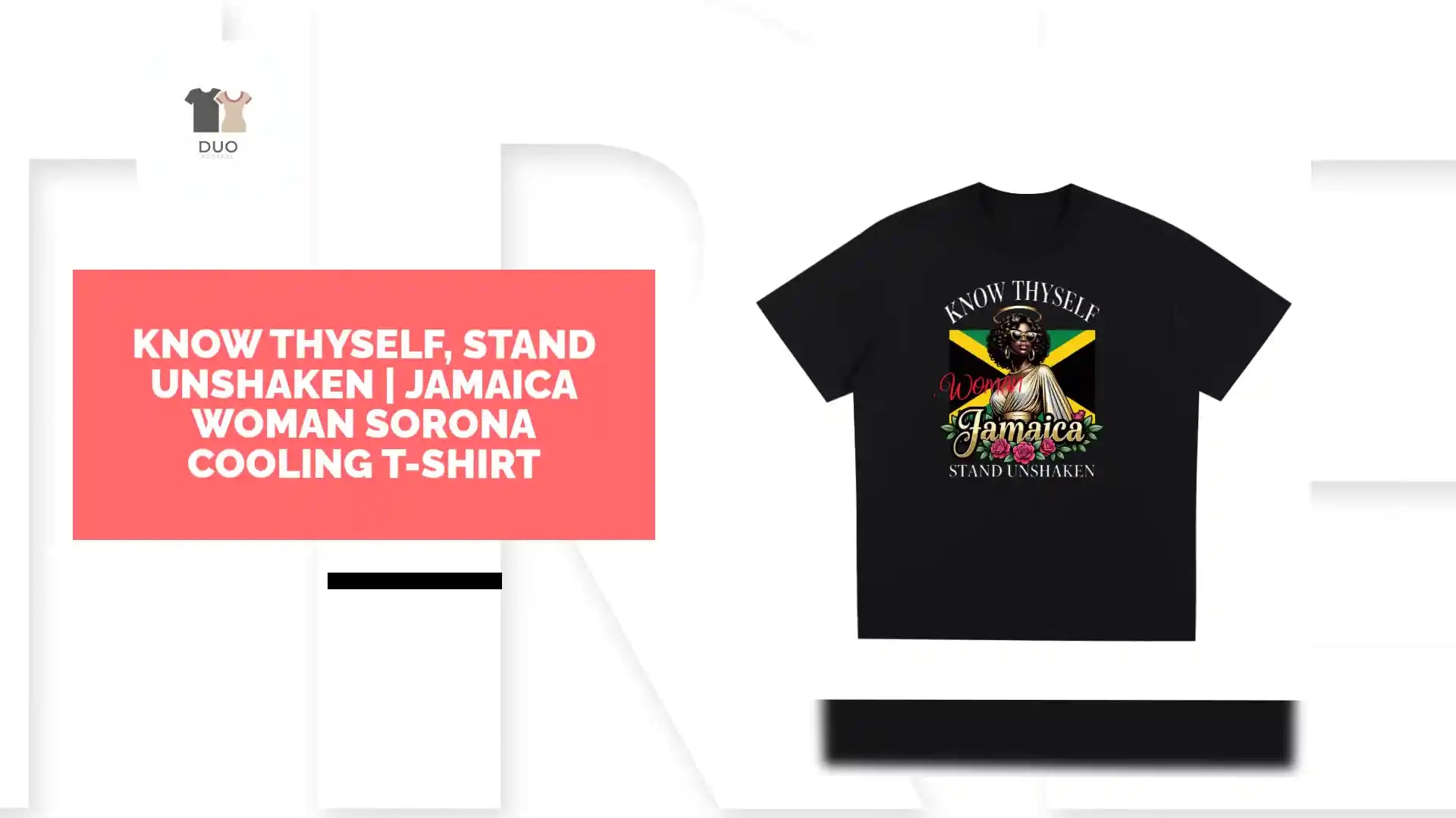 Know Thyself, Stand Unshaken | Jamaica Woman Sorona Cooling T-Shirt by@Outfy